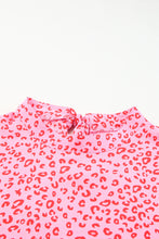Load image into Gallery viewer, Leopard Print Lace Short Sleeve Blouse
