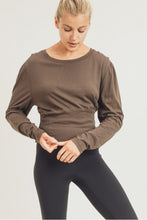 Load image into Gallery viewer, Olive Back Smocking Long Sleeve Top | DIBS 303
