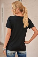 Load image into Gallery viewer, Distressed Short Sleeve Round Neck Tee
