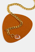 Load image into Gallery viewer, Acrylic Heart Pendant Curb Chain Necklace
