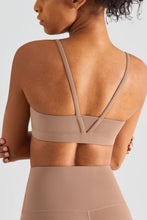Load image into Gallery viewer, Spaghetti Strap Round Neck Sports Bra
