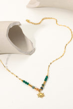 Load image into Gallery viewer, Sun Pendant Natural Stone Necklace
