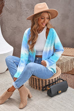 Load image into Gallery viewer, Tie-Dye Cable-Knit Raglan Sleeve Open Front Cardigan
