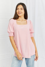 Load image into Gallery viewer, Celeste Blooming Full Size Puff Sleeve Square Top

