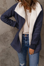 Load image into Gallery viewer, Faux Suede Sherpa Lining Jacket with Pockets
