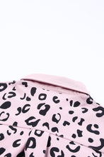 Load image into Gallery viewer, Leopard Curved Hem Corduroy Shirt Jacket
