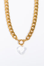Load image into Gallery viewer, Acrylic Heart Pendant Curb Chain Necklace
