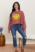 Load image into Gallery viewer, Jade By Jane Smiles Forever Full Size Smile Graphic Long-Sleeve Tee
