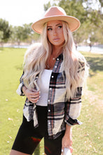 Load image into Gallery viewer, Plaid Button Up Curved Hem Shirt
