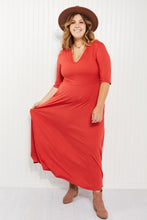 Load image into Gallery viewer, Acting Pro Cincinnati Style Full Size V-Neck Maxi Dress
