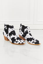 Load image into Gallery viewer, MMShoes Back At It Point Toe Bootie in Cow Print
