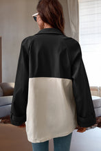 Load image into Gallery viewer, Contrast Color Button-Up Collared Neck Trench Coat
