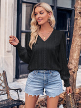 Load image into Gallery viewer, V-Neck Puff Sleeve Blouse
