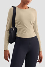 Load image into Gallery viewer, Gathered Detail Long Sleeve Sports Top
