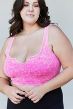 Load image into Gallery viewer, Zenana Full Size Acid Wash Notched Neck Cropped Tank
