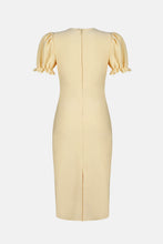 Load image into Gallery viewer, Ruffled Puff Sleeve Bandage Dress
