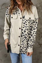 Load image into Gallery viewer, Leopard Print Pocketed Corduroy Jacket
