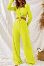Load image into Gallery viewer, Cutout Knot Detail Wide Leg Jumpsuit

