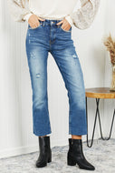 Muselooks Distressed Raw Hem Cropped Jeans
