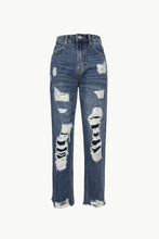 Load image into Gallery viewer, Distressed Straight Leg Jeans
