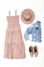 Load image into Gallery viewer, Zenana Sweet Charisma Full Size Smocked Maxi Dress
