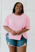 Load image into Gallery viewer, Sew In Love Sippin' Lemonade Full Size Run French Terry Top in Pink
