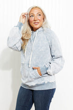 Load image into Gallery viewer, Zenana New Friends Full Size Acid Wash Fleece Hoodie
