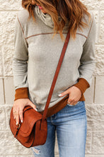 Load image into Gallery viewer, Contrast Cowl Neck Long Sleeve Top
