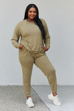 Load image into Gallery viewer, Zenana Rest and Relaxation Full Size Run Lounge Set in Khaki
