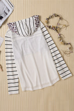 Load image into Gallery viewer, Plus Size Mixed Print Curved Hem Hoodie
