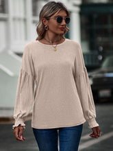 Load image into Gallery viewer, Round Neck Dropped Shoulder Flounce Sleeve T-Shirt
