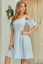 Load image into Gallery viewer, Cutout Tied Cold-Shoulder Dress
