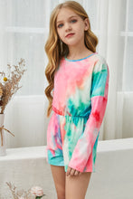 Load image into Gallery viewer, Girls Tie-Dye Round Neck Romper
