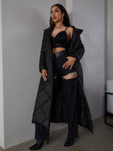 Load image into Gallery viewer, Quilted Duster Puffer Jacket with Pockets
