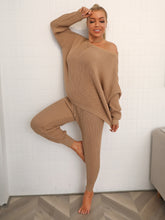 Load image into Gallery viewer, Dolman Sleeve Sweater and Knit Pants Set
