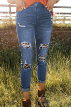 Load image into Gallery viewer, Patchwork Skinny Jeans with Pockets DIBS PATCHWORK
