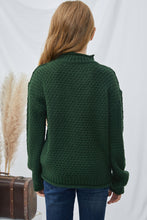 Load image into Gallery viewer, Girls Rolled Hem Dropped Shoulder Sweater
