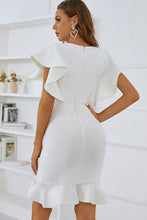 Load image into Gallery viewer, Butterfly Sleeve Fishtail Bandage Dress
