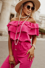 Load image into Gallery viewer, Off-Shoulder Layered Jogger Jumpsuit
