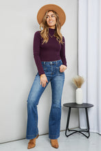 Load image into Gallery viewer, Zenana High Neck Long Sleeve Bodysuit in Eggplant
