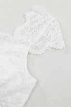 Load image into Gallery viewer, Ruched Sweetheart Neck Lace Bodysuit
