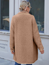 Load image into Gallery viewer, Open Front Turn-Down Collar Plush Coat
