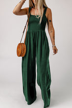 Load image into Gallery viewer, Smocked Square Neck Wide Leg Jumpsuit with Pockets

