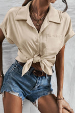 Load image into Gallery viewer, Satin Button Down Collared Shirt
