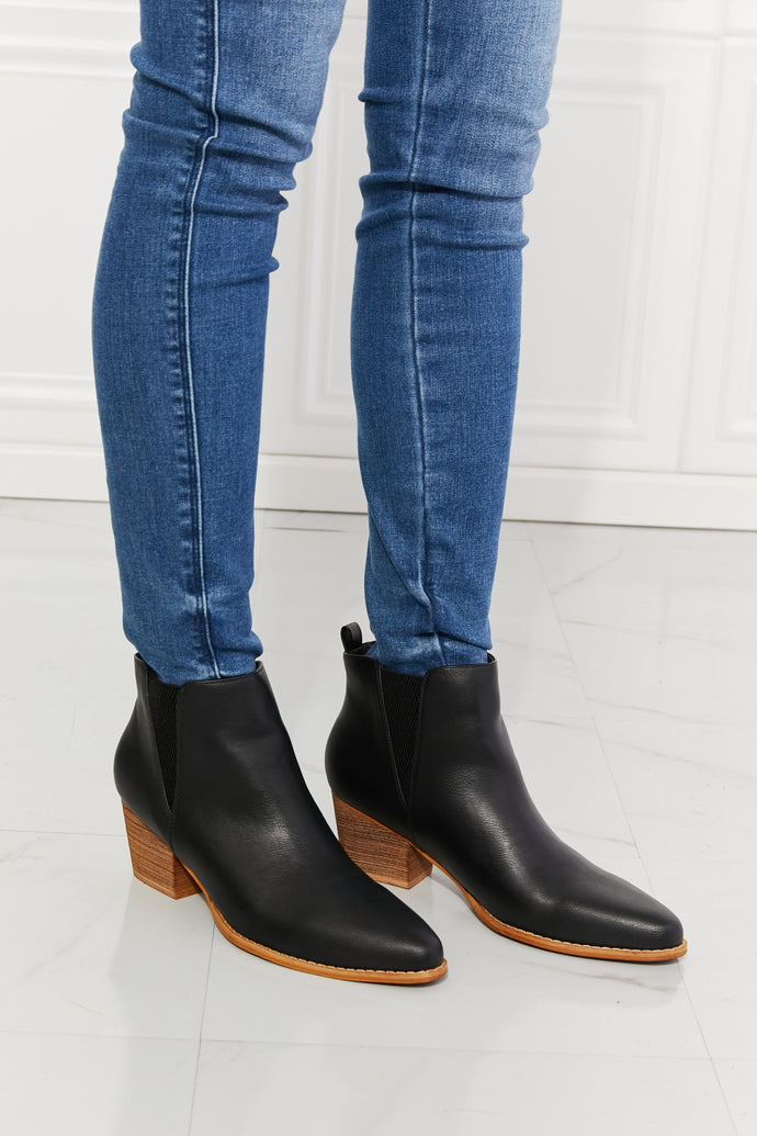 MMShoes Back At It Point Toe Bootie in Black