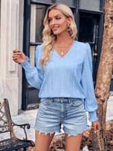 Load image into Gallery viewer, V-Neck Puff Sleeve Blouse
