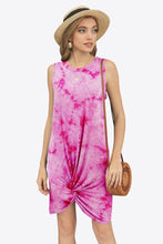 Load image into Gallery viewer, Tie-Dye Twisted Round Neck Sleeveless Dress
