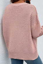 Load image into Gallery viewer, Cutout Horizontal Rib-Knit Sweater
