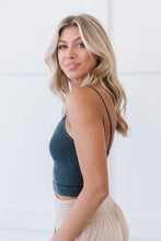 Load image into Gallery viewer, Zenana Got Your Back Acid Wash Ribbed Cropped Cami in Black
