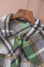 Load image into Gallery viewer, Plaid High-Low Shirt Jacket
